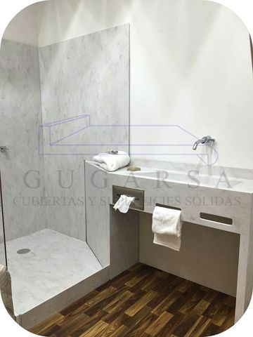 Lavabo y regadera en Corian  Rain Cloud